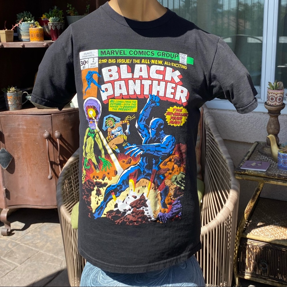Black Panther Comic Cover Design Tee Shirt